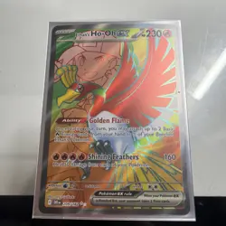 Pokemon TCG Ethan's Ho-Oh EX 209/182 IR SV Destined Rivals Holo Rare Card - Image 2