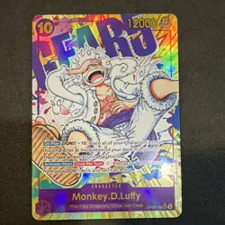Bandai One Piece Card Game Monkey D. Luffy OP05-119 Alt Art Holo SEC 10/12000 - Image 1