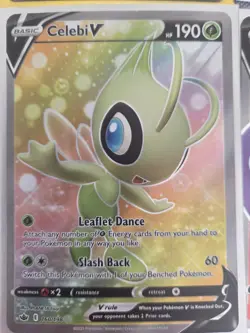 Pokemon TCG 69 Card V Lot Full Art Rares Including Pikachu, Celebi, and more - Image 5