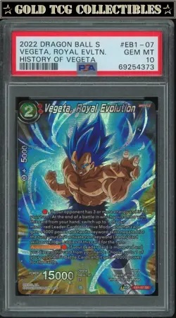 PSA 10 ⭐ Vegeta Royal Evolution History Promo Card Super DBS DBZ Z Heroes - Image 1