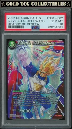 PSA 10 ⭐ Vegeta Exploiting Weakness History Promo Card Super DBS DBZ Z Heroes - Image 1