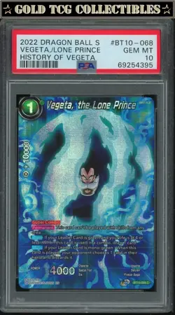 PSA 10 ⭐ Vegeta the Lone Prince History Promo Card Super DBS DBZ Z Heroes - Image 1