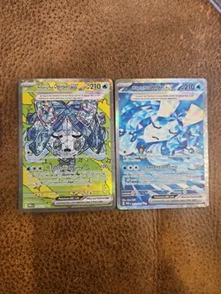 Wellspring Mask Ogerpon EX 152/131 and 213/167 Full Art Pokemkn Cards - Image 1