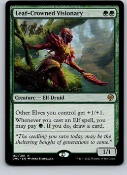 Leaf-Crowned Visionary | Dominaria United DMU 167 | NM | MTG - Image 1