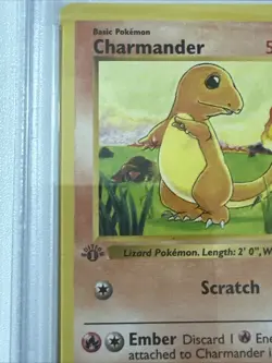 Pokemon PSA 9 1st Edition Charmander 046/102 Base Set (Shadowless) Gray Stamp - Image 2