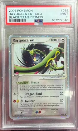 Pokemon Rayquaza ex Black Star Holo Promo 039 PSA 9 Mint - Image 1
