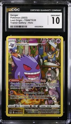 GENGAR 2022 Pokemon Sword & Shield Lost Origin Trainer Gallery #TG06 CGC 10 MINT - Image 1