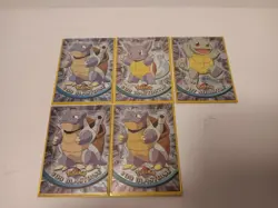 Pokemon Topps Foil Blastoise Squirtle Wartortle 5 Card Lot - Image 1