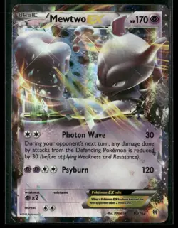 2015 Pokemon Mewtwo EX #61/162 Holo Ultra Rare MP - Image 1