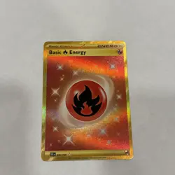 Pokemon Fire Energy 230/197 Obsidian Flames Gold Hyper Rare Full Art Holo NM - Image 1