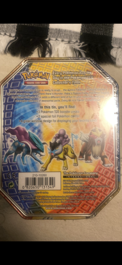 Pokemon Rare Sealed 2012 Entei Legendary Dog Tin 3 Sealed Boster Packs 2 Foil - Image 2