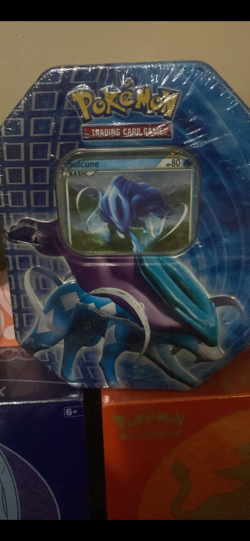 Pokemon Rare Sealed 2012 Suicune Legendary Dog Tin 3 Sealed Boster Packs 2 Foil - Image 1