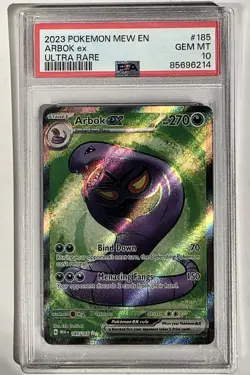 2023 POKEMON MEW EN-151 ULTRA RARE #185 ARBOK EX PSA 10 - Image 1