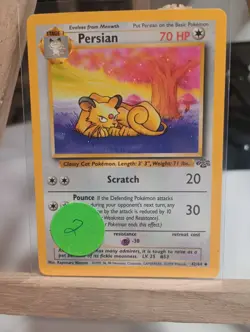 Persian 42/64 Pokemon Jungle Unlimited Regular Uncommon LP - Image 1