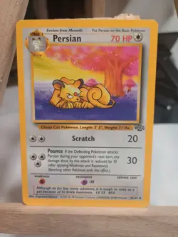 Persian 42/64 Pokemon Jungle Unlimited Regular Uncommon LP - Image 2