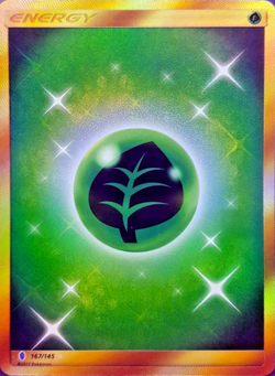 1x Grass Energy - 167/145 - Secret Rare Lightly Played Pokemon SM02 - Guardians - Image 1