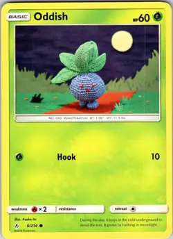 Oddish (6) 6/214 SM - Unbroken Bonds Pokemon TCG NM Normal - Image 1
