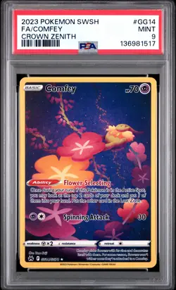 Fa/Comfey Pokemon Sword And Shield Crown Zenith GG14 NM PSA 9 - Image 1