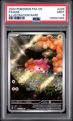 Pawmi Pokemon Paf En-Paldean Fates 226 NM PSA 9 - Image 1