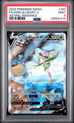 Fa/Hsn.Lilligant V Pokemon Sword & Shield Astral Radiance 163 NM PSA 9 - Image 1