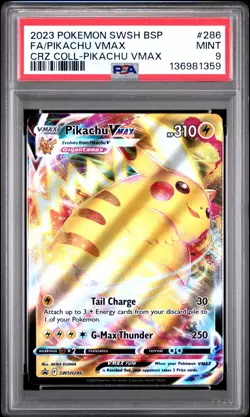 Fa/Pikachu Vmax Pokemon Swsh Black Star Promo 286 NM PSA 9 - Image 1