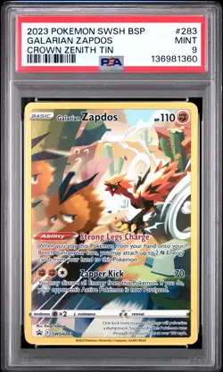 Galarian Zapdos Pokemon Swsh Black Star Promo 283 NM PSA 9 - Image 1
