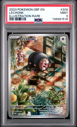 Lechonk Pokemon Obf En-Obsidian Flames 209 NM PSA 9 - Image 1