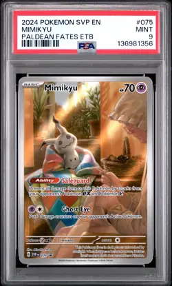 Mimikyu Pokemon Svp En-Sv Black Star Promo 075 NM PSA 9 - Image 1