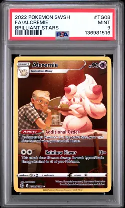 Fa/Alcremie Pokemon Sword & Shield Brilliant Stars TG08 NM PSA 9 - Image 1