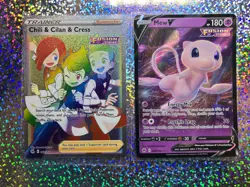 Pokemon TCG: 060/159 Mew V; Rainbow Rare 273/264 Chili & Cilan & Cress - Image 1