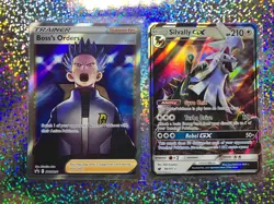 Pokemon TCG: Full Art Promo SWSH251 Boss's Orders; Ultra Rare 90/111 Silvally GX - Image 1