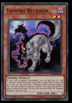 Yugioh Vampire Retainer DASA-EN002 1st Edition Super Rare NM - Image 1