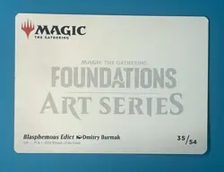 Mtg Foundations Blasphemous Edict Art Card (35/54) Art Series: Gold Stamped - Image 2