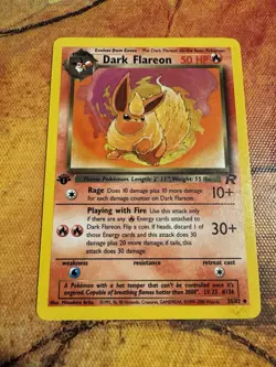 1st Edition Team Rocket Dark Flareon | 35/82 | Vintage Pokemon Card - Image 2