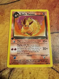 1st Edition Team Rocket Dark Flareon | 35/82 | Vintage Pokemon Card - Image 4