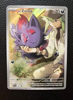 Pokemon Card - N's Zorua Scarlet & Violet 189 Promo Illustration Rare - Image 1