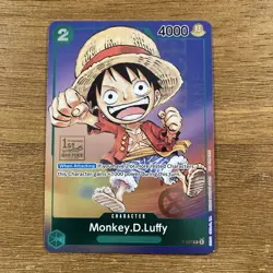 Monkey D. Luffy P-037 One Piece Promo Card TCG 1st Anniversary Stamped Foil - Image 1