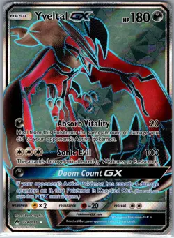 Yveltal GX (Full Art) 124/131 SM - Forbidden Light - Pokemon Card - NM - Image 1