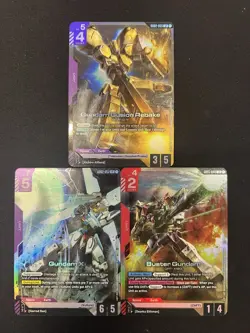 Gundam Card Game TCG Unit Lot Of 3 LR Limited rare - Image 1
