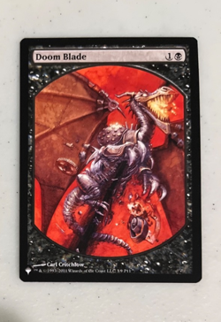 DOOM BLADE Full Art Textless the list Zendikar Rising MTG Magic NM 3/9 p11 - Image 1
