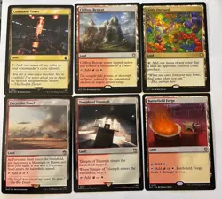 MTG BOROS (red white) - utility Land Lot - x6 NM regular MTG Commander - Image 1
