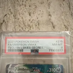 Pokemon Umbreon VMAX Alternate Art Secret Rare Holo PSA 8 Evolving Skies 215/203 - Image 3