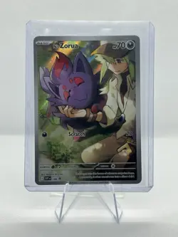 Pokemon N's Zorua 189 SVP Black Star Promo Full Art Holo Pokemon TCG Card Stock - Image 1