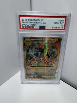 Pokemon XY Evolutions 2016 Full Art M Mega Charizard EX 101/108 PSA 10 Gem Mint - Image 1