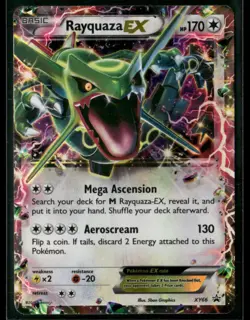 2015 Pokemon Black Star Promo Rayquaza EX #XY66 LP - Image 1