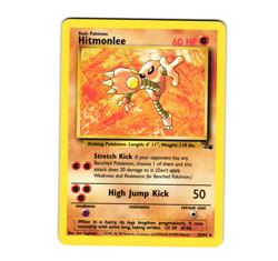 Pokemon HItmonlee Fossil 22/62 Unlimited Non-Holo Rare MP - Image 1