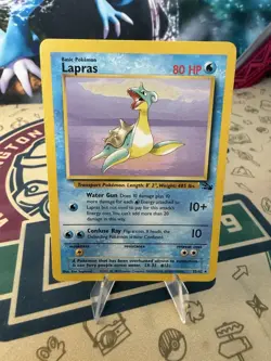 Lapras 25/62 Non Holo Fossil Set Rare Pokemon WOTC Played - Image 1