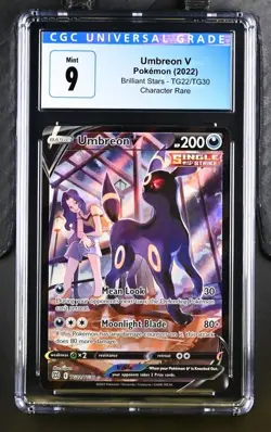 Pokemon UMBREON TG22/TG30 Trainer Gallery Character Rare (Brilliant Stars) CGC 9 - Image 1