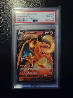 2023 Pokemon Charizard V #018/159 Holo Crown Zenith PSA 10 MINT - Image 1