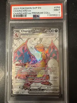2023 Pokemon Svp En-Sv Black Star Promo #056 Charizard Ex Premium Coll. PSA 9! - Image 1